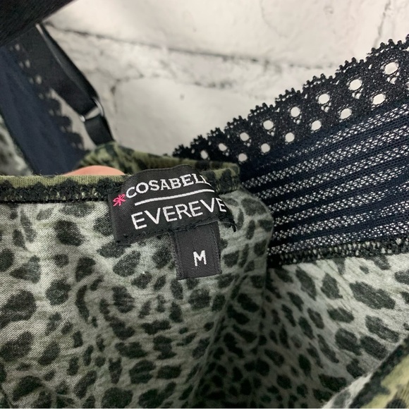Cosabella x Evereve Black Green Animal Print Camisole Tank Top M - Picture 5 of 6